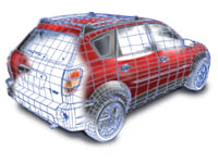 3D car mesh